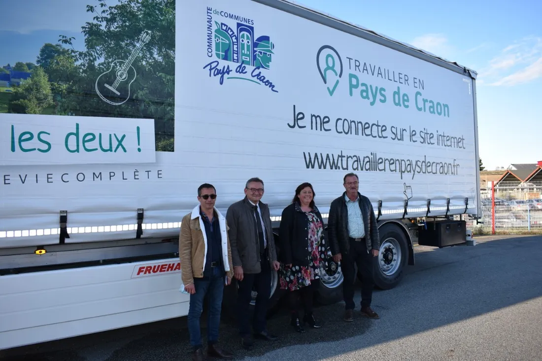 Le Pays de Craon communique sur les camions de la société Gillois